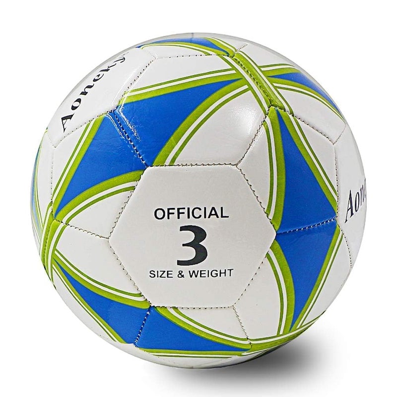 Aoneky Size 5 1-Pack Adult Soccer Ball - Eco-Friendly 2.5mm PVC Leather, Durable Machine-Stitched Design, Ball Pump Included - Image 3